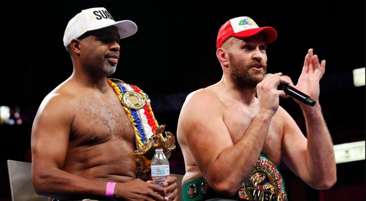 Шугар Хілл Стюард і Тайсон Фʼюрі / фото sportskeeda Шугар Хілл Стюард і Тайсон Фʼюрі / фото sportskeeda