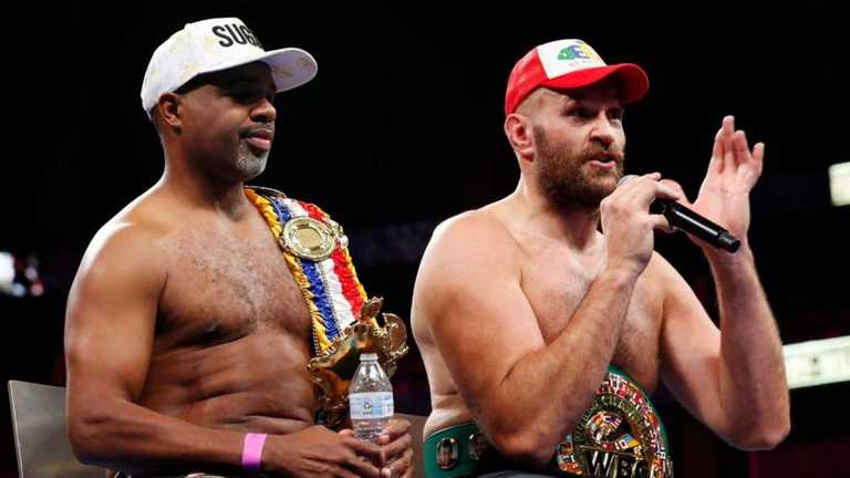 Шугар Хілл Стюард і Тайсон Фʼюрі / фото sportskeeda Шугар Хілл Стюард і Тайсон Фʼюрі / фото sportskeeda