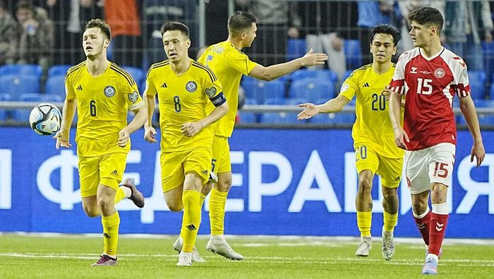 Сенсационный шедевр в видеообзоре матча квалификации Евро-2024 Казахстан – Дания – 3:2