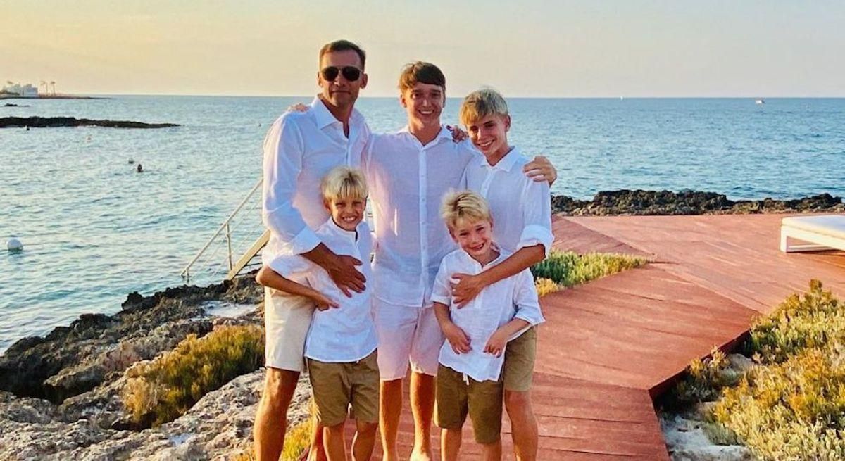 Андрій Шевченко із синами / фото Instagram