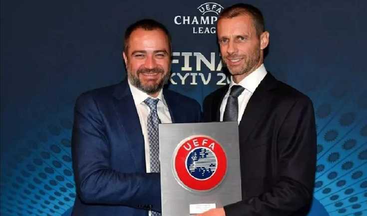 Павелко и Чеферин / фото сайт УЕФА