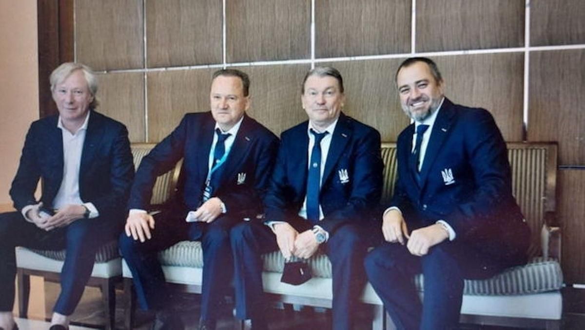 Михайліченко, Бєланов, Блохін та Павелко / фото УАФ