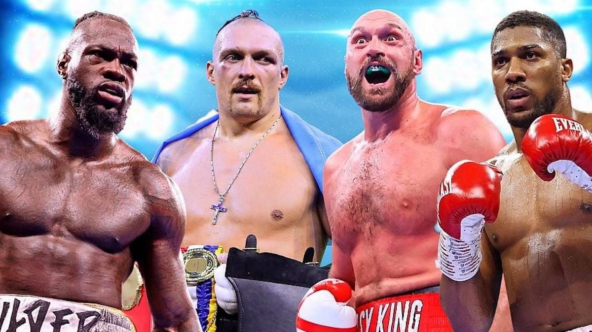 Уайлдер, Усик, Фьюри и Джошуа / фото The Sun Уайлдер, Усик, Фьюри и Джошуа / фото The Sun