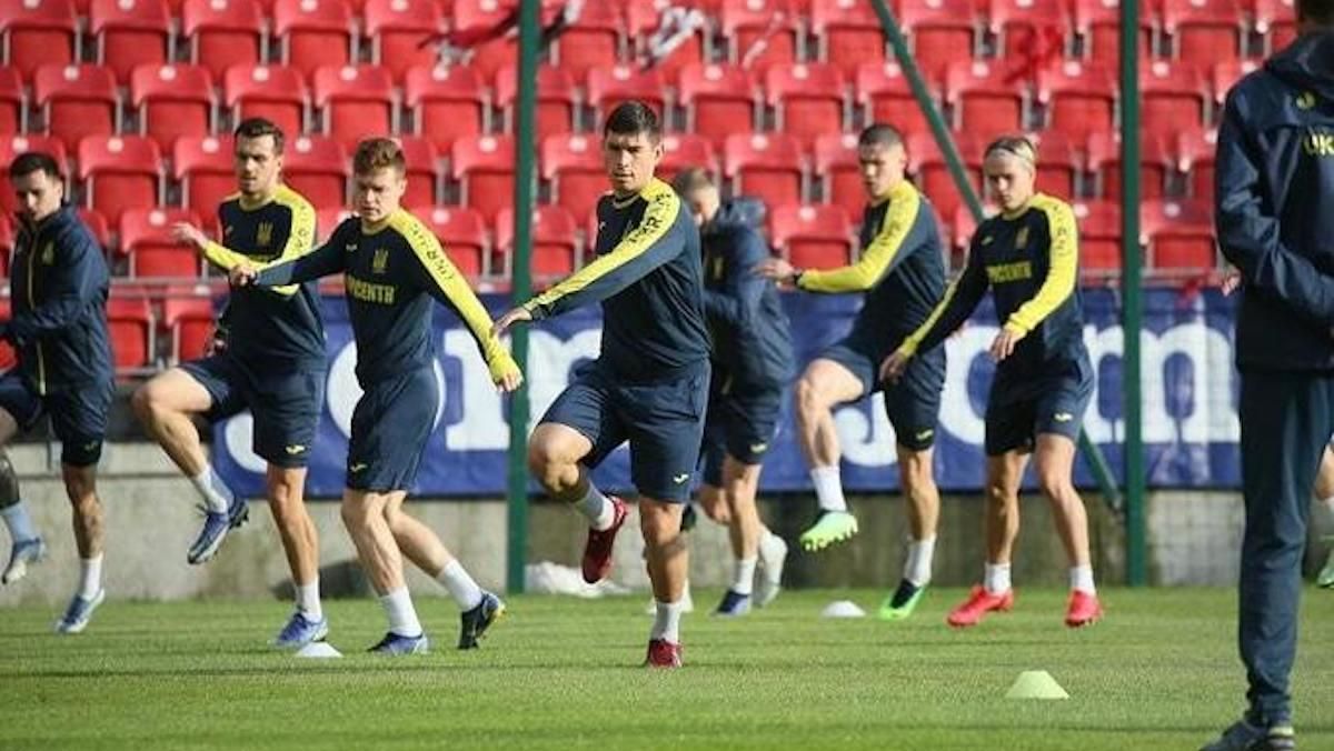 Сборная Украины на тренировке / фото УАФ Сборная Украины на тренировке / фото УАФ