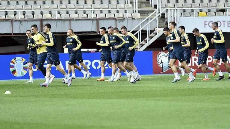 Сборная Украины на тренировке / Фото УАФ Сборная Украины на тренировке / Фото УАФ