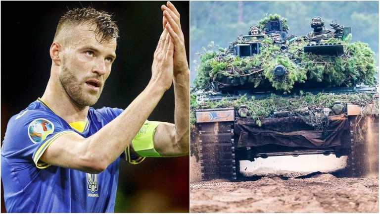 Андрей Ярмоленко и "Леопард-2" / Коллаж Спорт 24 Андрей Ярмоленко и "Леопард-2" / Коллаж Спорт 24