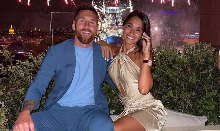 Лионель Месси с Антонеллой Рокуццо / фото: Instagram