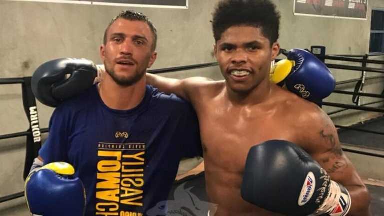 Ломаченко и Стивенсон после спарринга / Фото из соцсетей Ломаченко и Стивенсон после спарринга / Фото из соцсетей