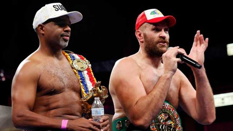 Шугар Хілл Стюард і Тайсон Ф'юрі / Фото Sportskeeda Шугар Хілл Стюард і Тайсон Ф'юрі / Фото Sportskeeda