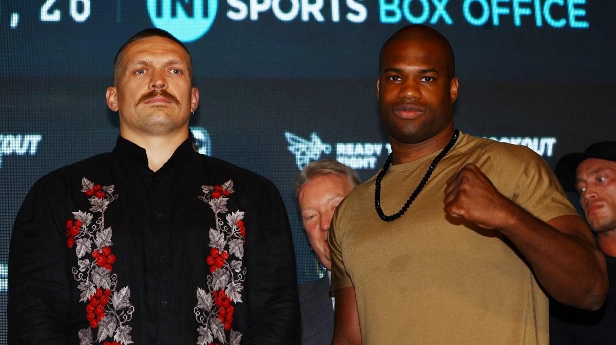 Олександр Усик і Даніель Дюбуа / Фото Yui Mok/PA