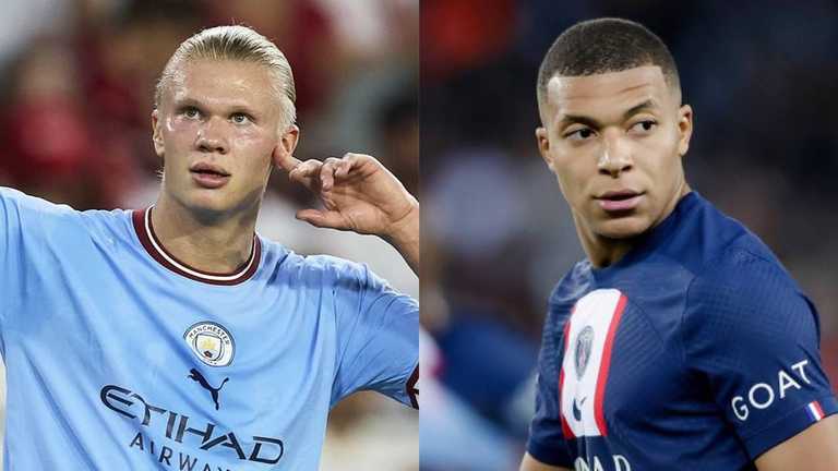 Эрлинг Холанд и Килиан Мбаппе / коллаж Спорт 24 Эрлинг Холанд и Килиан Мбаппе / коллаж Спорт 24