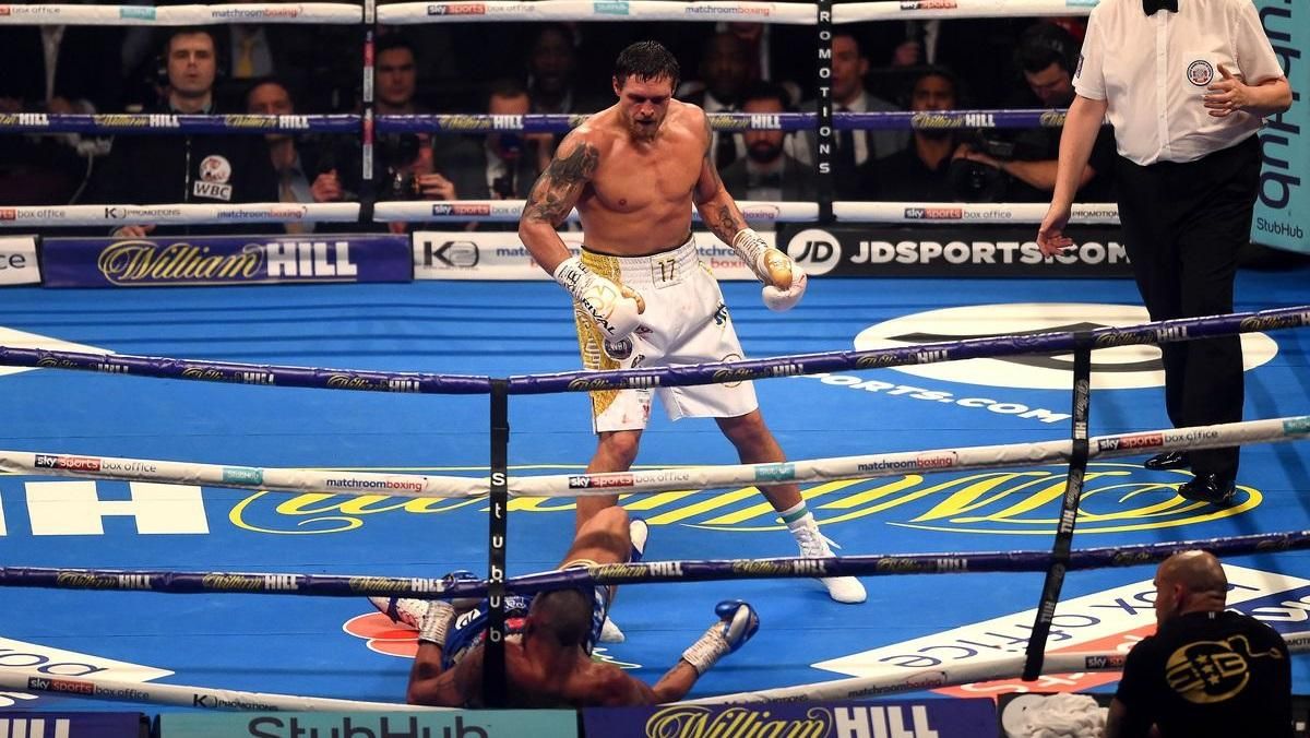 Усик нокаутировал Белью в 2018 году / Фото Ring Magazine