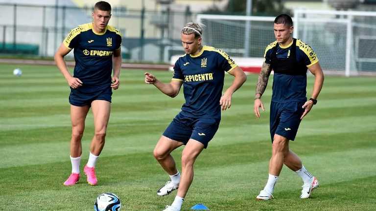 Довбик, Мудрик і Попов / Фото УАФ Довбик, Мудрик і Попов / Фото УАФ