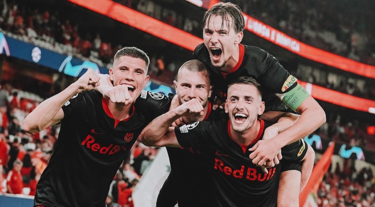 Гравці Зальцбурга святкують гол / Фото Twitter австрійського клубу