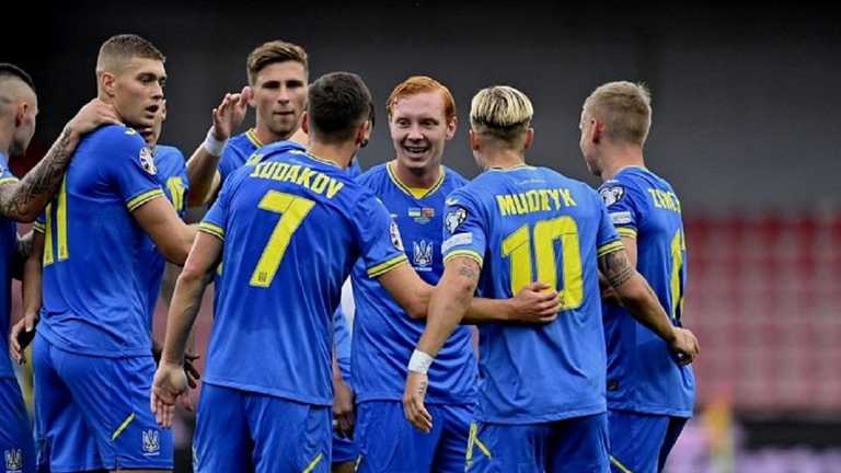 Збірна України святкує забитий гол / Фото Павла Кубанова Збірна України святкує забитий гол / Фото Павла Кубанова