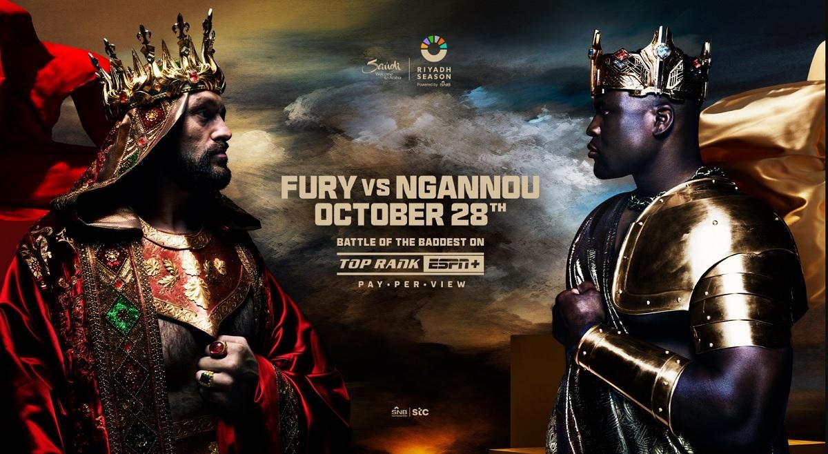 Тайсон Фьюри и Фрэнсис Нганну / Официальная афиша боя