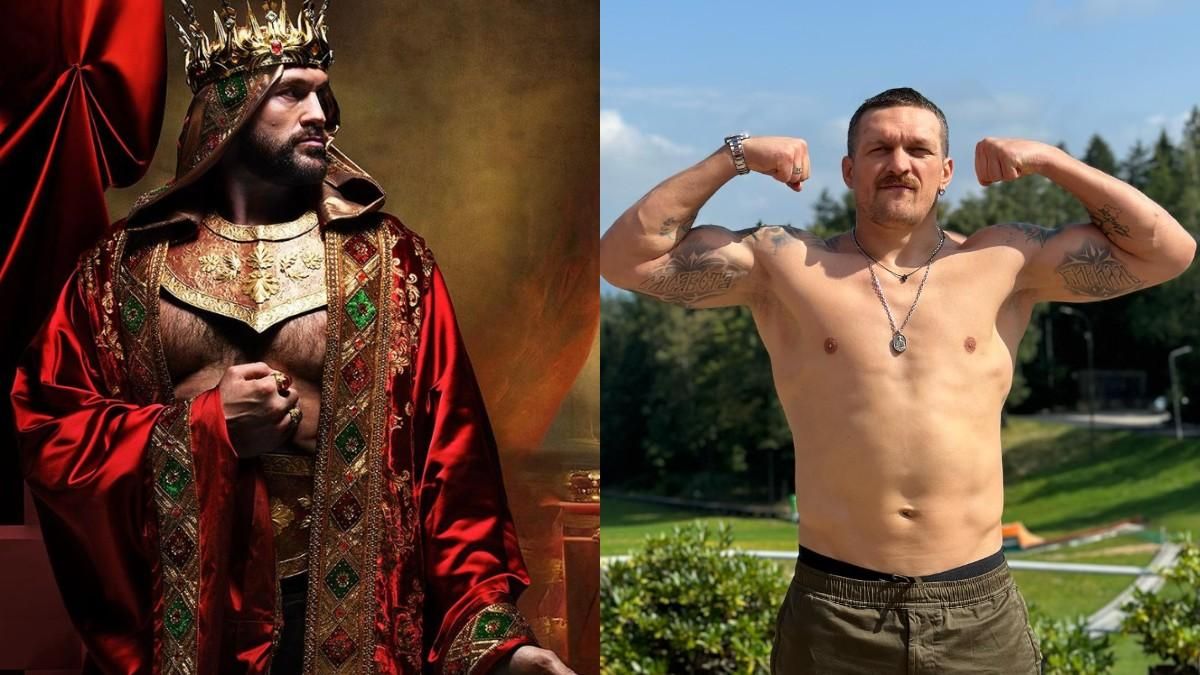 Ф'юрі та Усик / фото з соцмереж боксерів