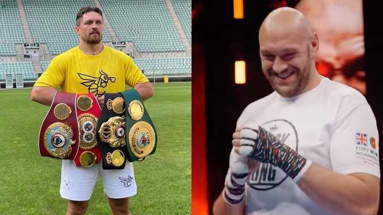 Усик та Ф'юрі / фото з соцмереж боксерів Усик та Ф'юрі / фото з соцмереж боксерів