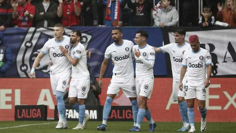 Жирона празднует гол / Фото EFE Жирона празднует гол / Фото EFE