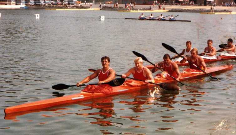 Сергій Кірсанов у складі байдарки-четвірки в Сеулі-1988 / Фото надане героєм Сергій Кірсанов у складі байдарки-четвірки в Сеулі-1988 / Фото надане героєм