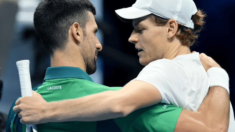 Новак Джоковіч і Яннік Зіннер / EPA-EFE Новак Джоковіч і Яннік Зіннер / EPA-EFE