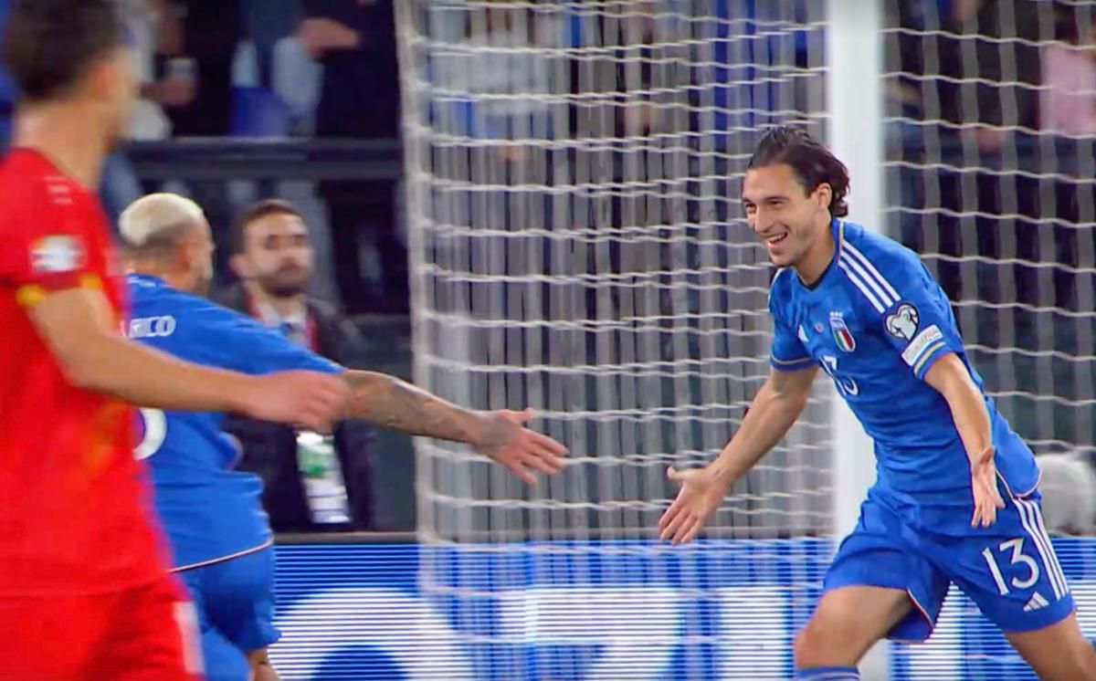 Італія перемогла Північну Македонію / скріншот з трансляції MEGOGO