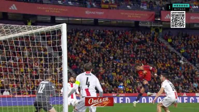 Іспанія обіграла Грузію / Скріншот з трансляції Megogo Іспанія обіграла Грузію / Скріншот з трансляції Megogo