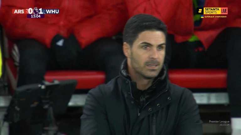 Микель Артета / Скриншот по трансляции Микель Артета / Скриншот по трансляции