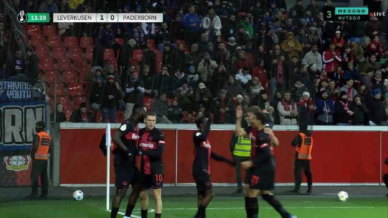 Байєр впевнено обіграв Падерборн / Скріншот з трансляції Байєр впевнено обіграв Падерборн / Скріншот з трансляції