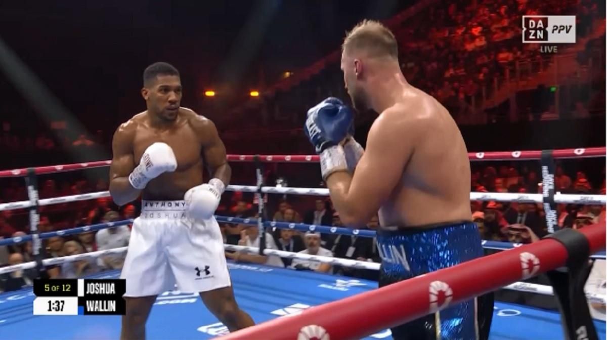 Джошуа проти Валліна / Скріншот з трансляції