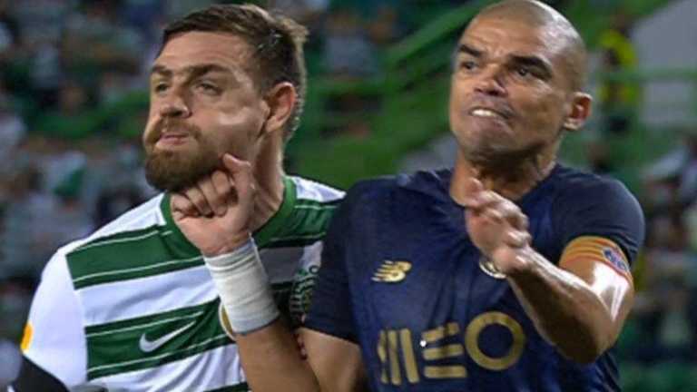 Пепе против Коатеса/ Скриншот с трансляции Пепе против Коатеса/ Скриншот с трансляции