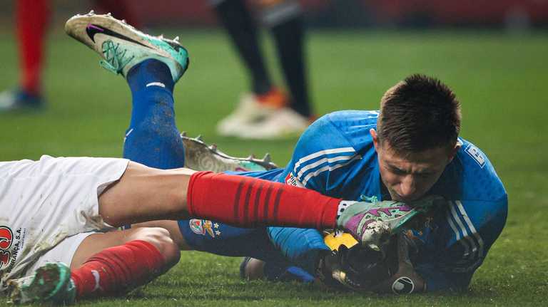 Трубин в матче против Браги / Фото с Twitter