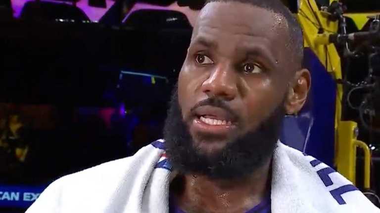 Леброн Джеймс / Скриншот трансляції Леброн Джеймс / Скриншот трансляції