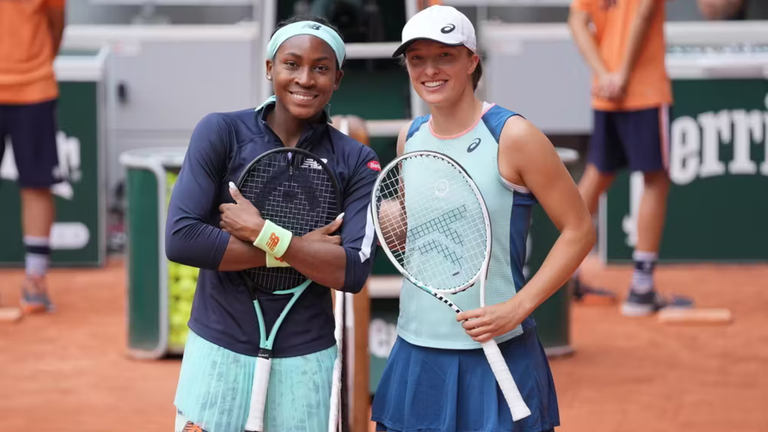 Коко Гауфф та Іга Свьонтек / Cédric Lecocq/FFT Коко Гауфф та Іга Свьонтек / Cédric Lecocq/FFT