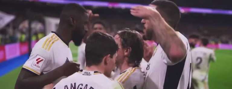 Реал святкує гол / Скріншот з трансляції Реал святкує гол / Скріншот з трансляції