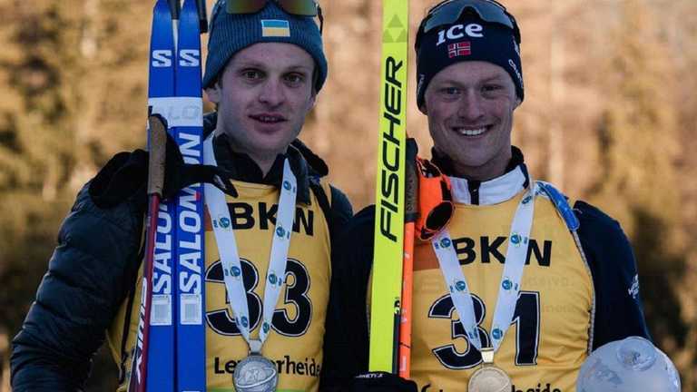 Дудченко з нагородою ЧЄ поряд з норвежцем Стрьомсгеймом / Фото instagram.com/endre_stromsheim Дудченко з нагородою ЧЄ поряд з норвежцем Стрьомсгеймом / Фото instagram.com/endre_stromsheim