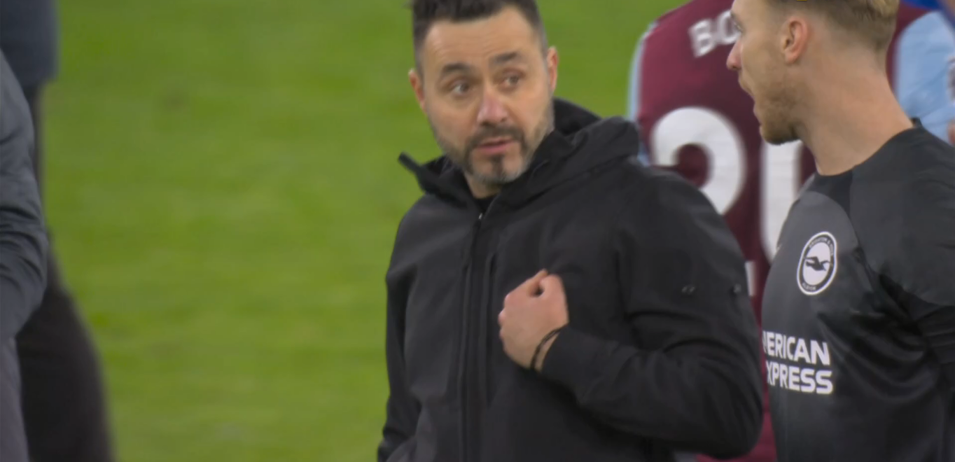 Наставник Брайтона і екс-керманич Шахтаря Роберто Де Дзербі / скриншот трансляції Setanta Sports