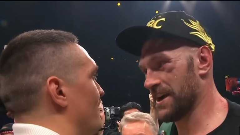 Усик – Ф'юрі / Скріншот з відео Усик – Ф'юрі / Скріншот з відео