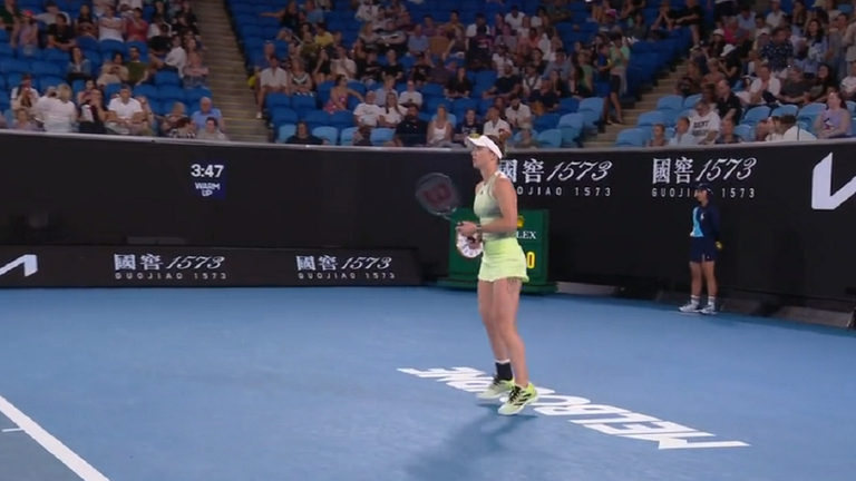 Еліна Світоліна / Скріншот з трансляції Еліна Світоліна / Скріншот з трансляції