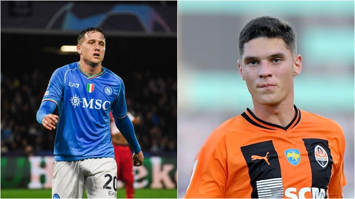 Пйотр Зєліньскі та Георгій Судаков / Колаж Спорт 24 / Фото: SSC Napoli / ФК Шахтар