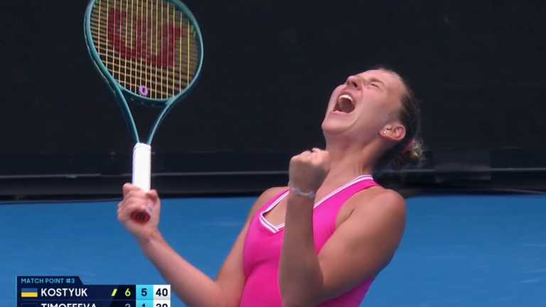 Марта Костюк після перемоги / Скріншот з трансляції Марта Костюк після перемоги / Скріншот з трансляції