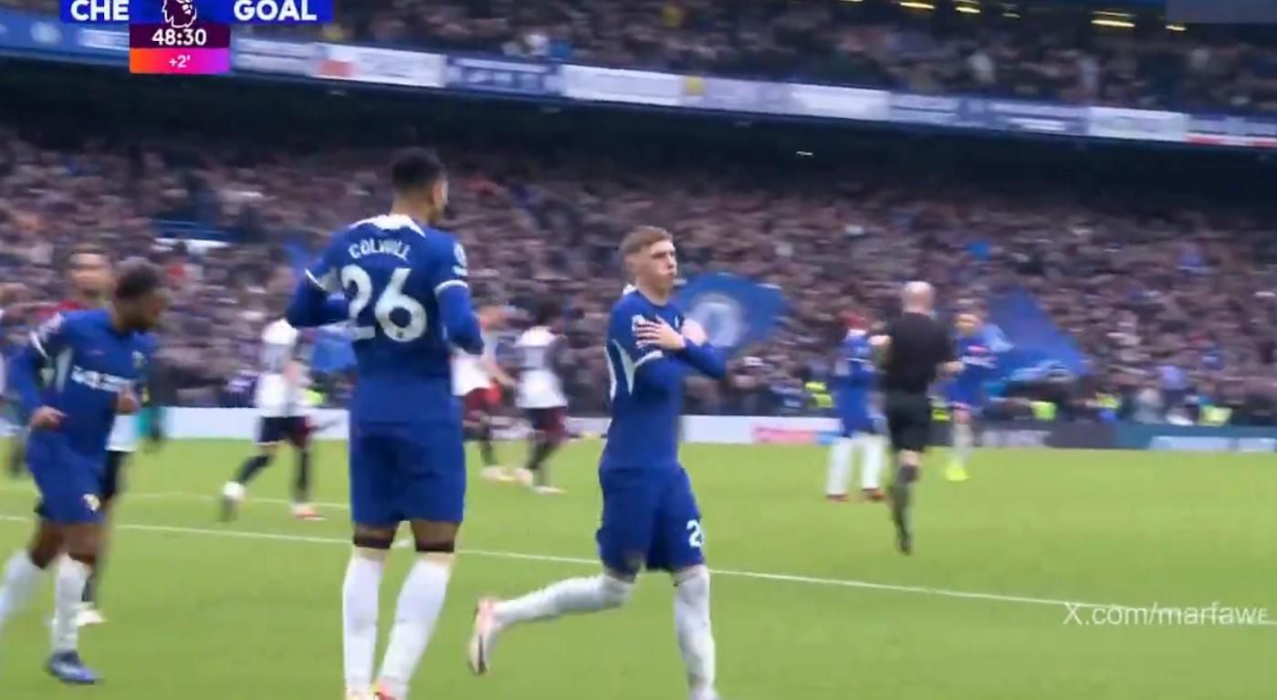 Палмер святкує гол / Скріншот з трансляції