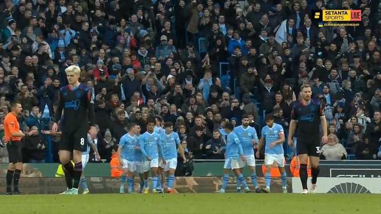 Манчестер Сити разгромил Хаддерсфилд / Скриншот с трансляции Манчестер Сити разгромил Хаддерсфилд / Скриншот с трансляции