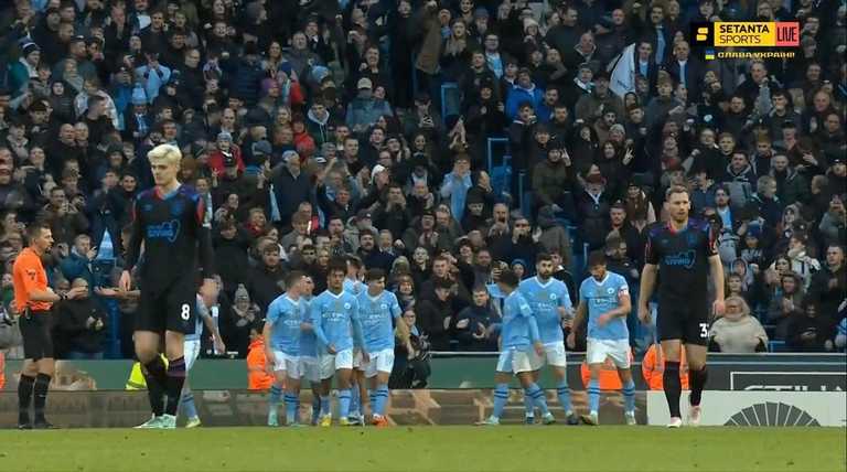 Манчестер Сіті розгромив Хаддерсфілд / Скріншот з трансляції
