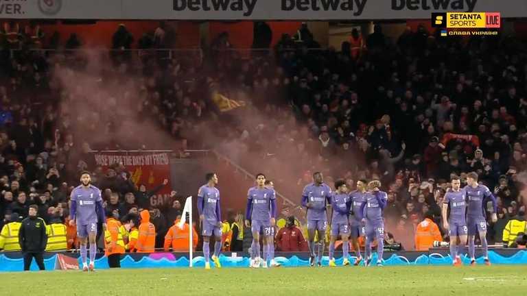 Ліверпуль після першого голу / Скріншот з трансляції Ліверпуль після першого голу / Скріншот з трансляції