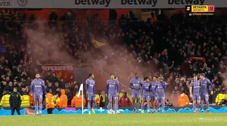 Ліверпуль після першого голу / Скріншот з трансляції