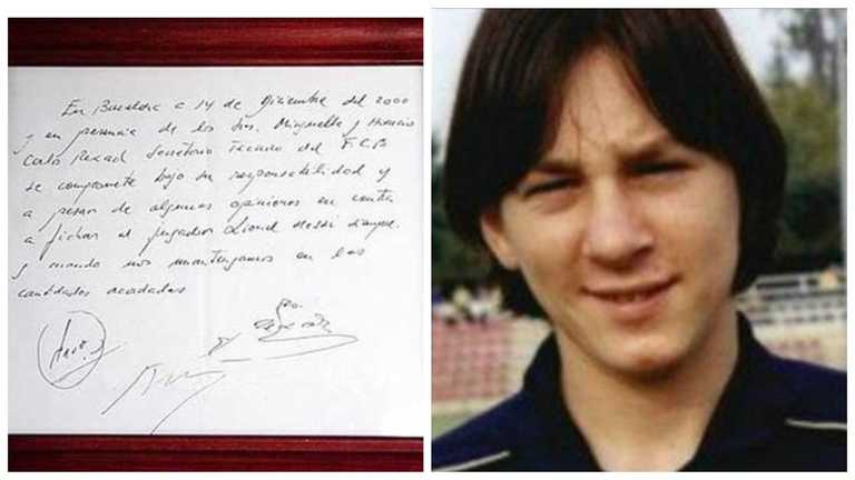 Історична серветка та Ліонель Мессі / Колаж Спорт 24 Історична серветка та Ліонель Мессі / Колаж Спорт 24