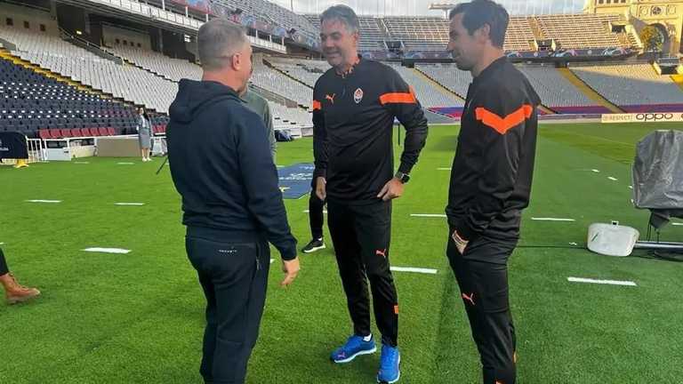 Ребров з Пушічем та Срною / Фото Tribuna Ребров з Пушічем та Срною / Фото Tribuna