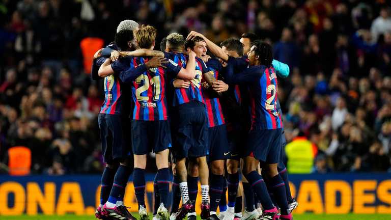 Игроки Барселоны / Фото: EFE Игроки Барселоны / Фото: EFE