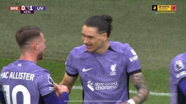 Мак Аллістер і Нуньєс / Скріншот з трансляції Мак Аллістер і Нуньєс / Скріншот з трансляції